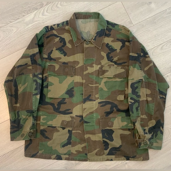 Vintage Repurposed Camo Shirt Jacket (Unisex) - Picture 2 of 10